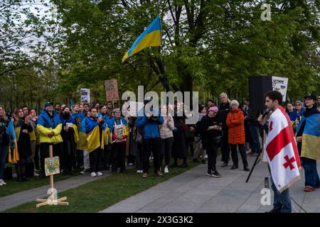 Pro Ukranian Demo devant Bundeskanzleramt sur 26.04.24 Banque D'Images