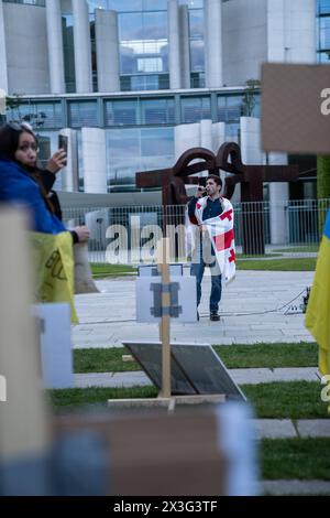 Pro Ukranian Demo devant Bundeskanzleramt sur 26.04.24 Banque D'Images