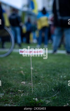 Pro Ukranian Demo devant Bundeskanzleramt sur 26.04.24 Banque D'Images