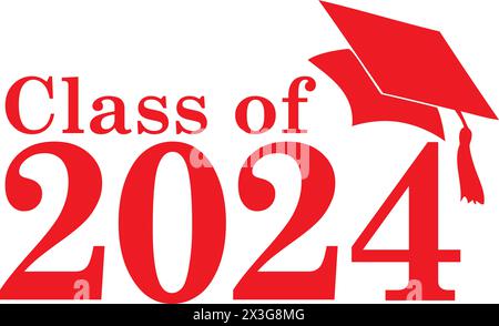 2024 Félicitations classe de 2024 Illustration de Vecteur