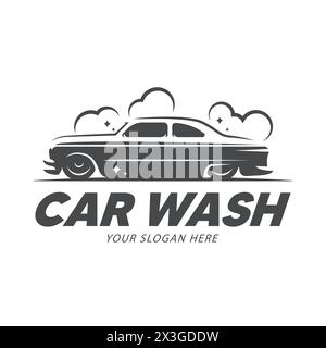 Logo de lave-auto. Illustration vectorielle Illustration de Vecteur