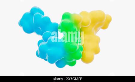 Illustration de la structure d'une molécule de dégradation de protéine ciblée, telle qu'une chimère de ciblage de protéolyse (PROTAC). Dégradants de protéines ciblés Ar Banque D'Images