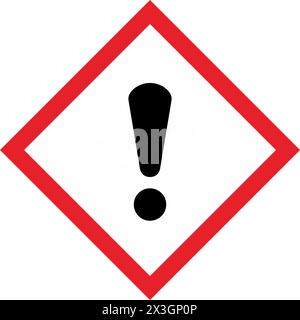 Classes de produits chimiques du SGH symboles d'étiquette pictogrammes et classes de danger toxicité aiguë nocif Illustration de Vecteur