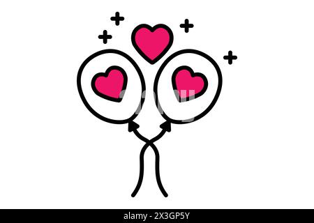 icône bulles. mariage lié à l'icône, fête. style icône à ligne plate. illustration d'élément de mariage Illustration de Vecteur