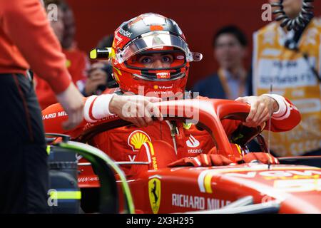 Circuit de Suzuka, 5 avril 2024 : Carlos Sainz (ESP) de Ferrari lors du Grand Prix de formule 1 du Japon 2024. Banque D'Images