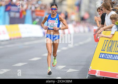 Anna Incerti (Italie). Marathon féminin. Championnats d'Europe Munich 2022 Banque D'Images