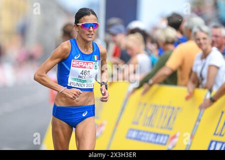 Anna Incerti (Italie). Marathon féminin. Championnats d'Europe Munich 2022 Banque D'Images