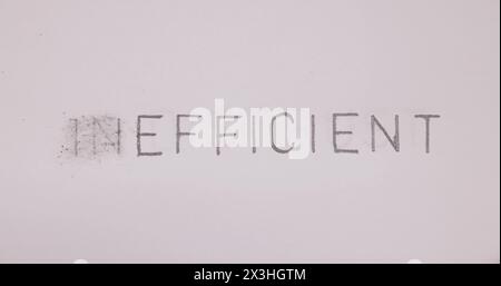 Mot inefficace améliorer le concept de texte efficace Banque D'Images