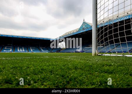 Hillsborough Stadium, Sheffield, Angleterre - 27 avril 2024 vue générale du terrain - avant le match Sheffield mercredi v West Brom, EFL Championship, 2023/24, Hillsborough Stadium, Sheffield, Angleterre - 27 avril 2024 crédit : Arthur Haigh/WhiteRosePhotos/Alamy Live News Banque D'Images