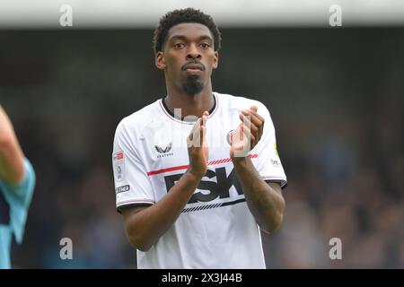 Wycombe, Angleterre. 27 avril 2024. Tyreeq Bakinson de Charlton Athletic à la suite de la rencontre Sky Bet EFL League One entre Wycombe Wanderers et Charlton Athletic. Kyle Andrews/Alamy Live News Banque D'Images