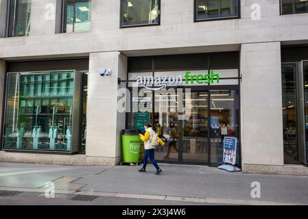 Amazon Fresh Store sur Gracechurch Street, Londres Banque D'Images