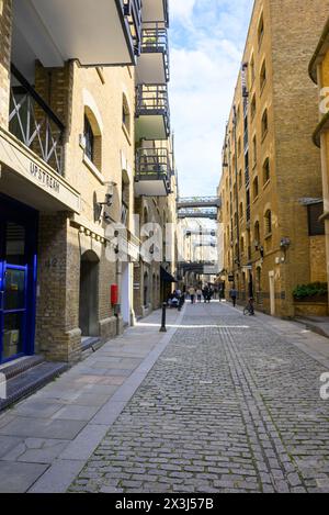 Shad Thames, bâtiments historiques convertis, Butler's Wharf, South Bank, Londres Banque D'Images