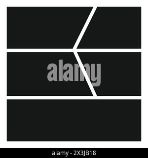 Collage vectoriel pour photos. Cadre. Cadres de collage panneaux de bande dessinée vectorielle. Modèle de collage photo Illustration de Vecteur