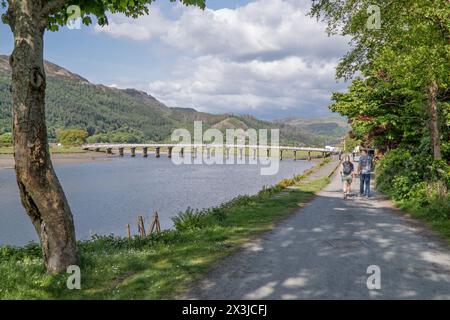 Penmaenpool près de Dolgellau sur l'estuaire de Mawddach, Nord du pays de Galles, Royaume-Uni Banque D'Images