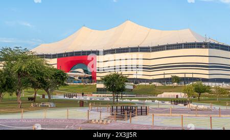 DOHA, QATAR - 26 décembre 2023 : Al Bayt Stadium, également connu sous le nom de Al Khor Stadium Banque D'Images