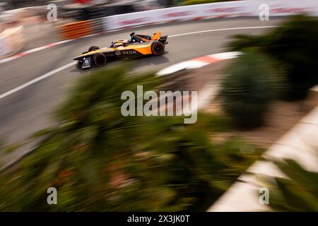 08 BIRD Sam (gbr), NEOM McLaren Formula E Team, Nissan e-4ORCE 04, action lors de l'ePrix de Monaco 2024, 6ème rendez-vous du Championnat du monde ABB FIA Formula E 2023-24, sur le circuit de Monaco du 25 au 27 avril 2024 à Monaco - photo Joao Filipe / DPPI Banque D'Images