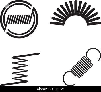 modèle de conception d'illustration d'icône de ressort métallique Illustration de Vecteur