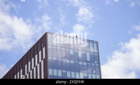 Admirez la vue imprenable sur le paysage urbain de Melbourne depuis les hauteurs. Banque D'Images