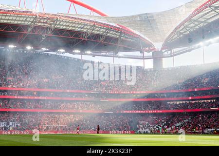 Lisbonne, Portugal. 27 avril 2024. Lisbonne, Portugal, avril 27 2024 : stade pendant le match de Liga Portugal entre SL Benfica et SC Braga à l'Estadio da Luz à Lisbonne, Portugal. (Pedro Porru/SPP) crédit : SPP Sport Press photo. /Alamy Live News Banque D'Images