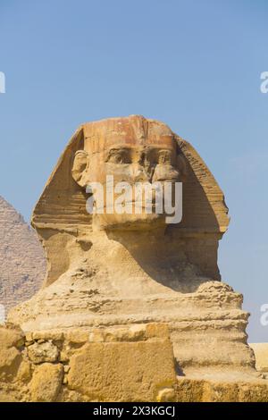 Le Grand Sphinx de Gizeh, site classé au patrimoine mondial de l'UNESCO, Gizeh, Égypte Banque D'Images