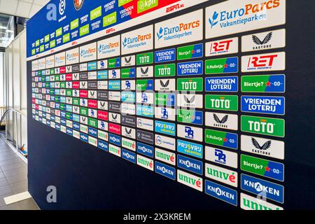 Interview corner à de Kuip Arena - les terrains de jeux officiels du FC Feyenoord Banque D'Images