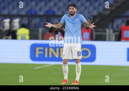 Stadio Olimpico, Rome, Italie. 27 avril 2024. Football italien Serie A ; Lazio contre Hellas Verona ; Luis Alberto de SS Lazio crédit : action plus Sports/Alamy Live News Banque D'Images