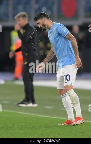 Stadio Olimpico, Rome, Italie. 27 avril 2024. Football italien Serie A ; Lazio contre Hellas Verona ; Luis Alberto de SS Lazio crédit : action plus Sports/Alamy Live News Banque D'Images