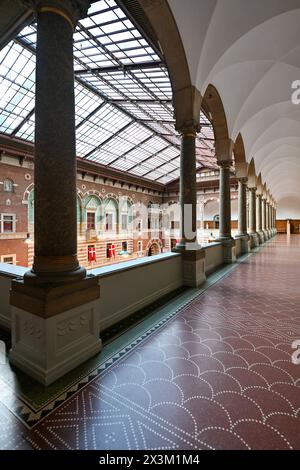 Copenhague, Danemark - 17 juillet 2023 : Hôtel de ville de Copenhague intérieur. Bâtiment historique de l'hôtel de ville au Danemark. Hall intérieur bâtiment Kobenhavns situé o Banque D'Images