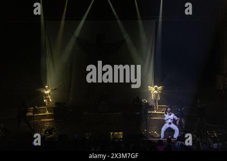 Newcastle, Royaume-Uni - Elvana, Elvis a joué Nirvana le 27 avril à O2 City Hall, Newcastle lors de la dernière nuit de leur tournée britannique. Crédit photo Jill O'Donnell/Alamy Live News Banque D'Images