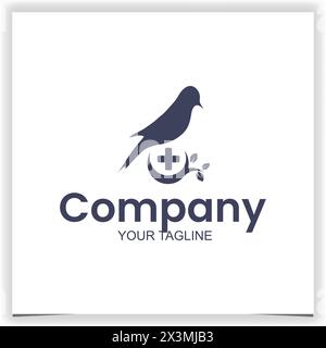 Modèle de conception de logo de nid d'oiseau vecteur Illustration de Vecteur