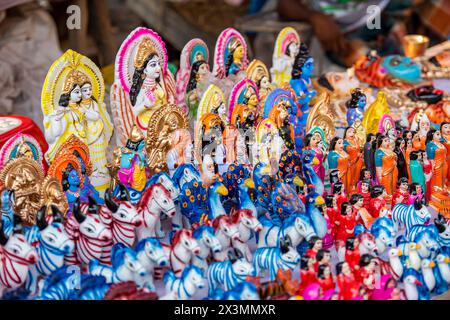 Jobbarer Boli Khela a eu lieu chaque année avec une grande fanfare et festivité. Différents types de poteries à la foire Banque D'Images