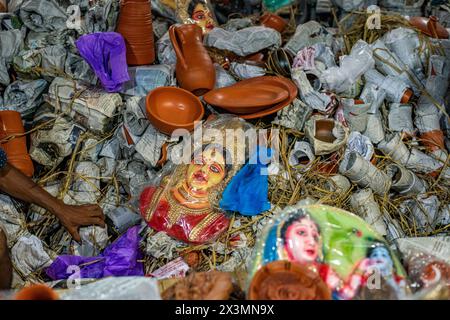 Jobbarer Boli Khela a eu lieu chaque année avec une grande fanfare et festivité. Différents types de poteries à la foire Banque D'Images