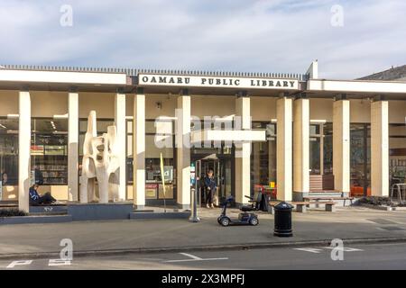 Bibliothèque publique d'Oamaru, Thames Street, Oamaru, Otago, Île du Sud, nouvelle-Zélande Banque D'Images