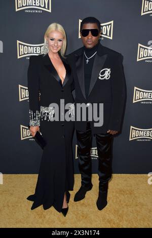 Babyface mit Freundin Rika Tischendorf BEI der Homeboy Industries Lo Maximo Awards 2024 Gala im Hotel JW Marriott. Los Angeles, 27.04.2024 *** Babyface avec sa petite amie Rika Tischendorf au Gala des Homeboy Industries Lo Maximo Awards 2024 au JW Marriott Los Angeles Hotel, 27 04 2024 Foto:xD.xStarbuckx/xFuturexImagex maximo 4418 Banque D'Images