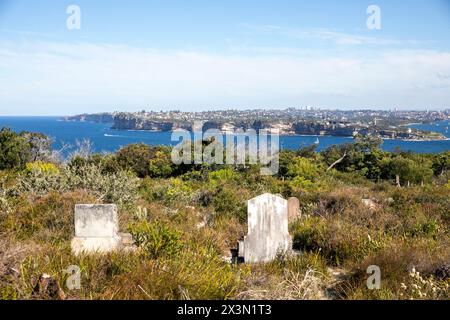 Le cimetière de la troisième quarantaine, à North Head Manly, a ouvert ses portes en 1881 pour l'enterrement de personnes décédées de maladies infectieuses, dont la variole Banque D'Images