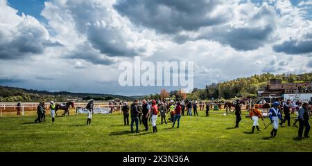 27 avril 2024 : : Overton point to point Racing Family Day à Overton Farm, South Lanarkshire, Écosse Banque D'Images