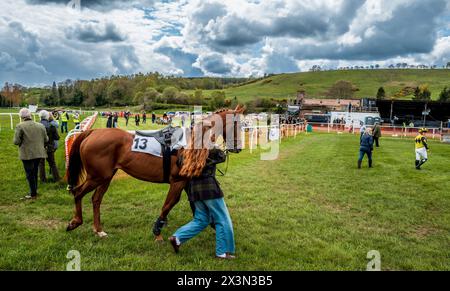 27 avril 2024 : : Overton point to point Racing Family Day à Overton Farm, South Lanarkshire, Écosse Banque D'Images