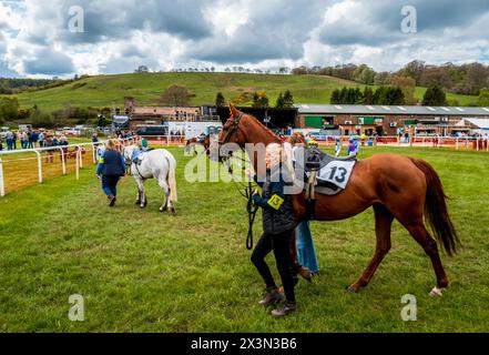 27 avril 2024 : : Overton point to point Racing Family Day à Overton Farm, South Lanarkshire, Écosse Banque D'Images