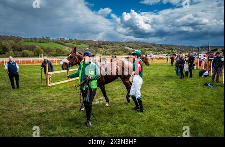 27 avril 2024 : : Overton point to point Racing Family Day à Overton Farm, South Lanarkshire, Écosse Banque D'Images