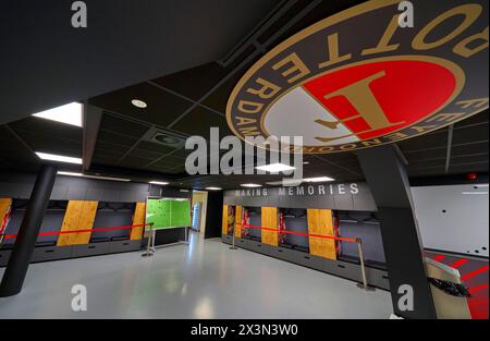 Vestiaire à l'arène de Kuip - les terrains de jeux officiels du FC Feyenoord Banque D'Images