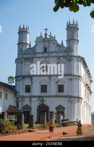 Old Goa, Inde - 2 février 2024 : Eglise Saint François d'assise construite en 1661 par les Portugais à Old Goa, Inde. Banque D'Images