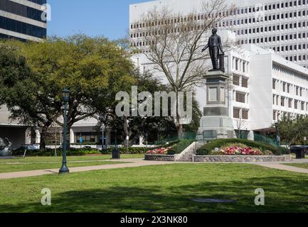 La Nouvelle-Orléans, Louisiane. Statue de Henry Clay sur Lafayette Square. Banque D'Images