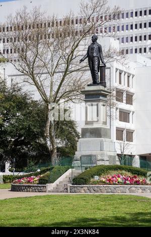 La Nouvelle-Orléans, Louisiane. Statue de Henry Clay sur Lafayette Square. Banque D'Images