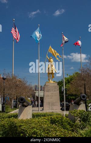 La Nouvelle-Orléans, Louisiane. Quartier français, Statue de Jeanne d'Arc. Banque D'Images