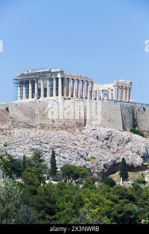 Le Parthénon, l'Acropole, Athènes, Grèce Banque D'Images