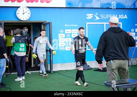 Odense, Danemark. 28 avril 2024. Match de Superliga entre OB et Hvidovre IF au nature Energy Park à Odense dimanche 28 avril 2024. (Photo : Bo Amstrup/Scanpix 2024) crédit : Ritzau/Alamy Live News Banque D'Images