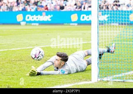 Odense, Danemark. 28 avril 2024. Match de Superliga entre OB et Hvidovre IF au nature Energy Park à Odense dimanche 28 avril 2024. (Photo : Bo Amstrup/Scanpix 2024) crédit : Ritzau/Alamy Live News Banque D'Images