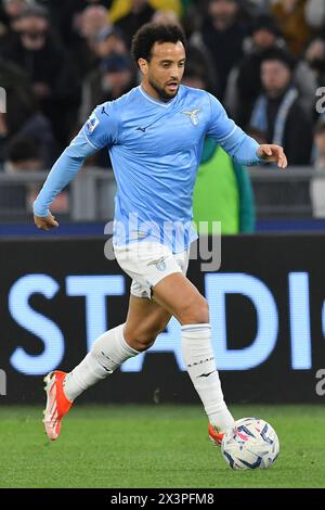 Rome, Italie. 27 avril 2024. Felipe Anderson du SS Lazio vu en action lors du match de Serie A entre Lazio et Hellas Vérone au stade olympique. Score final ; Lazio 1:0 Vérone. (Photo de Mattia Vian/SOPA images/SIPA USA) crédit : SIPA USA/Alamy Live News Banque D'Images