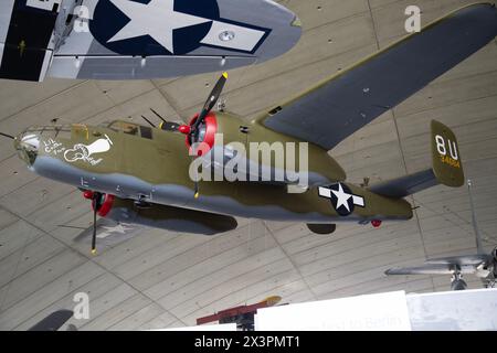 North American B-25 Mitchell, un bombardier moyen américain introduit en 1941. Utilisé par plusieurs forces aériennes alliées pendant la seconde Guerre mondiale Banque D'Images