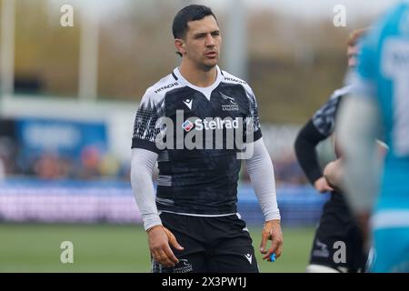 Newcastle, GbR. 28 avril 2024. Matias Moroni de Newcastle Falcons regarde pendant le match Gallagher Premiership entre Newcastle Falcons et Sale Sharks à Kingston Park, Newcastle, dimanche 28 avril 2024. (Photo : Chris Lishman | mi News) crédit : MI News & Sport /Alamy Live News Banque D'Images